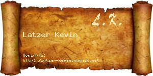 Latzer Kevin névjegykártya